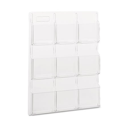 Safco Safco, REVEAL CLEAR LITERATURE DISPLAYS, 9 COMPARTMENTS, 30W X 2D X 36.75H, CLEAR 5603CL